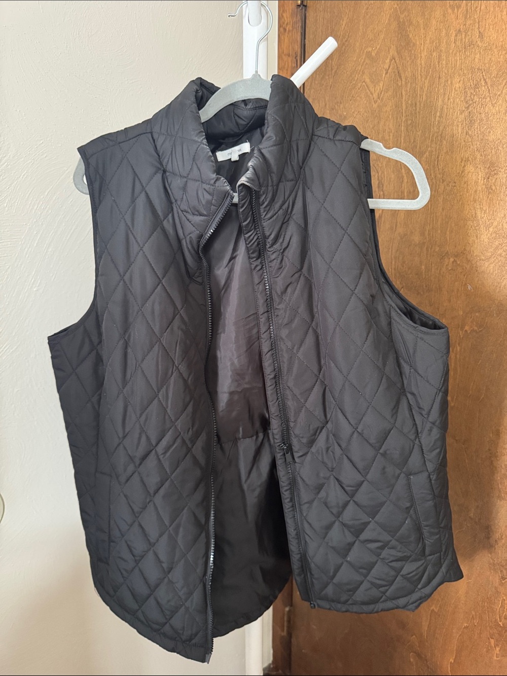 Maurices Black Quilted Sleeveless Vest